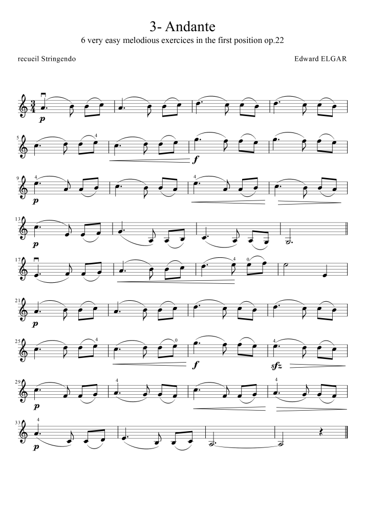 Andante - 6 leichte Stücke op22-1